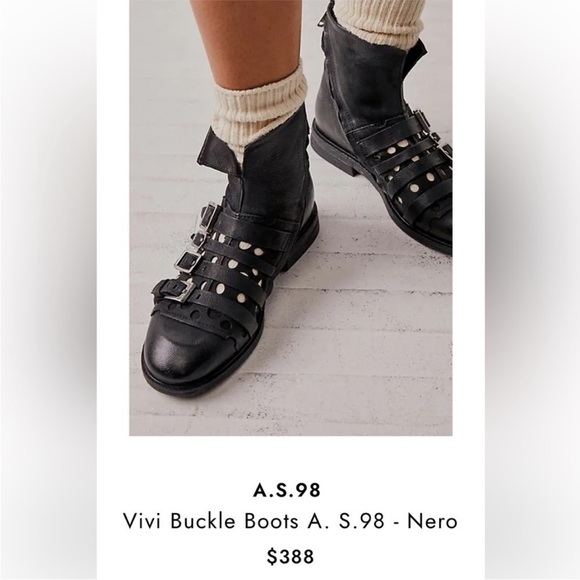 A.S.98 Vivi Buckle Boots Size 39 EU or 8.5-9 US NWT - Picture 8 of 17